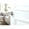 Dummy Round Crystal Door Knobs Satin Nickel Round Rosette