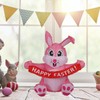 4.9ft Easter Inflatable Bunny Happy Easter Bunny Decoration Outdoor Blow