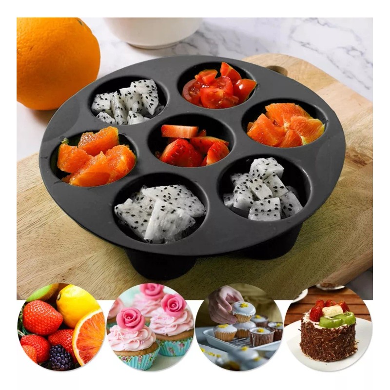 Luxury 2 Molde Flexible Silicon Cupcake Muffin Hornear Reposteria