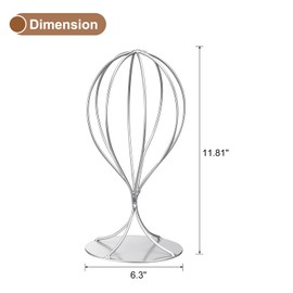 QUARKZMAN Hat Display Stand 1 Piece 12 Inch H - Metal Women Wardrobe Hat Stand Durable Stable Table Hat Hat Stand Wigs Holder for Fedora Hat Baseball Hat (Silver)