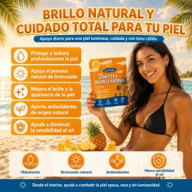 Gwynne Tanning Gummies Mujeres Hombres Astaxantina Licopeno Colágeno Vitaminas Radiancia Hidratación Piel Gummie