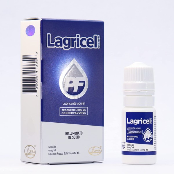 Lagricel Pf Ofteno 4 mg/ml Solución caja con frasco gotero con 10 ml