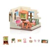 kvlidvo Cat Town DIY Miniature House Kit,Cat Living Room Toy