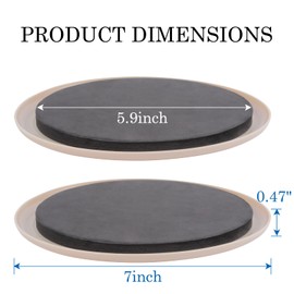 Furniture Sliders for Carpet, 8 Pcs 7" Round Furniture Moving Sliders, Heavy-Duty Furniture Movers - Reusable Carpet Sliders, Move Any Item Quickly, Easily and Safe!