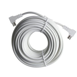 Levitantes TV Cable 5 Metre Full HD Coaxial Cable Antennas 90 Degree Angled TV Radio Male to Female Straight White Cable