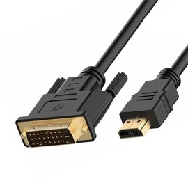 NAERSI HDMI to DVI Cable Ultra Thin, DVI to HDMI Cable Bi Directional Flexible & Hyper Slim 24+1 Male to HDMI Male Cable Support 1080P Full HD 1.5M