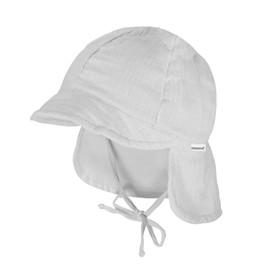 maximo GOTS Baby Cap Band Muslin Neck Protection Lining UV Muslin, White, 41
