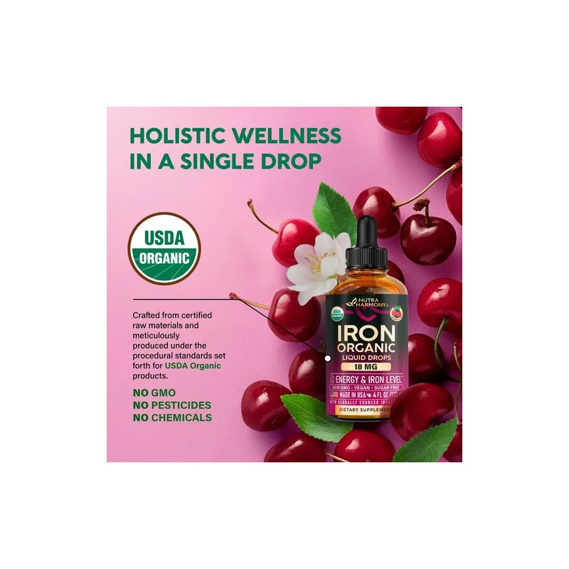 Hierro Líquido 18 Mg Para Mujeres, 4 Oz