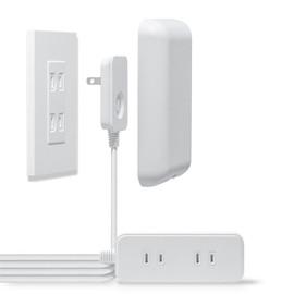 fitta Power Tap, Blends Into Wall, Outlet Cover, 6.9 ft (1.8 m), 3 Outlets, Dust Shutter, Outlet, Tap, Outlet Guard, Stylish