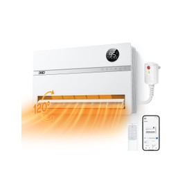 Dreo Wall Heater for Bathroom, Smart Space Heaters with ALCI Plug, 1500W, 120° Vertical Oscillation, Adjustable Thermostat, 24H Timer, Easy Installation Electric Heater for Indoor use, Bedroom, Office