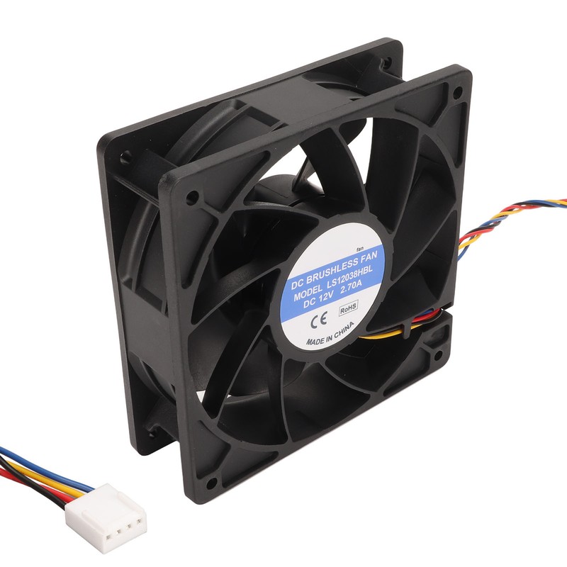 12cm Cooling Fan 120x38mm 6000rpm 12V 2.7A 4pin FG DC