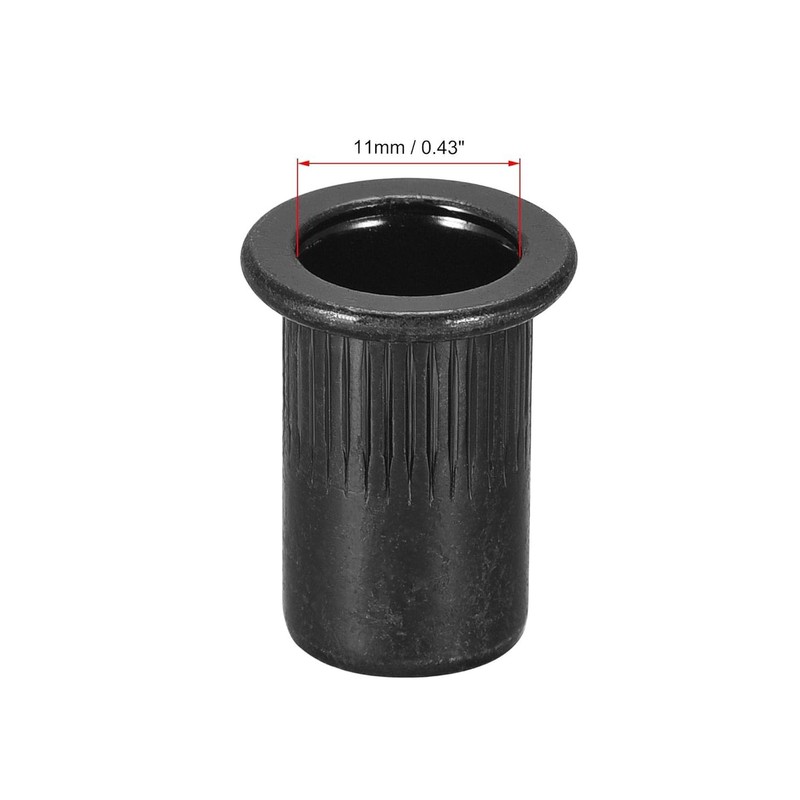 TA-VIGOR 20Pcs M8 Rivet Nuts, Carbon Steel Zinc-Plated Knurled Flat