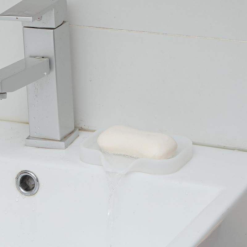 MicoYang Silicone Bathroom Soap Dishes with Drain Spout-Bathroom and Kitchen