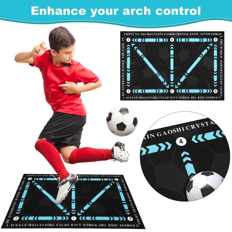 Yozexin Football Footstep Training Mat, Non-Slip Ball Control Training Mat,