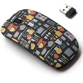 2.4G Wireless Mouse with Cute Pattern Design for All Laptops and Desktops with Nano Receiver - Kitchen