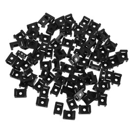 Operitacx 100 Stück Drahthalter Kabelbinder Basis Der Kabelbindung Kabelhalter Kabelorganisatoren Reißverschlussanker Halterungen Sattelbefestigung Kabel Halter Abs Schwarz