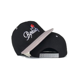 Tabiekacl King & Queen Snapback Baseball Cap for Men and Women Caps for Lovers Couples Pack of 2 Black, Rose&Paw