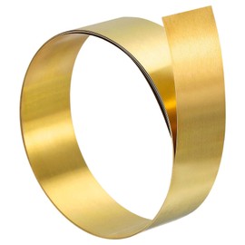 TA-VIGOR 1Pcs Brass Sheet Roll, 1000mm x 25mm x 0.1mm Metal Foil Plate Roll Brass Metal Thin Sheet Strip for Crafts, Electrical Repairs, DIY Projects, Grounding