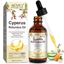 Cyperus Rotundus Oil For Hair Removal, Cyperus Oil 100% Pure Natural, Effective Shrinks Pores, Anti-Hair Growth, Suitable For Hair Removal On The Body And Face 60ml