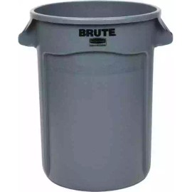 Rubbermaid FG263200GRAY 32 Gallon Gray Heavy Duty Round BRUTE Trash Can