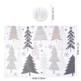 LeZakaa 60 Sheets Christmas Tissue Paper Bulk & 30 Pcs Gift Sticker - Gold Reindeer Design for Gift Boxes, Flowers Bottles (13.8 inch x 19.7 inch)