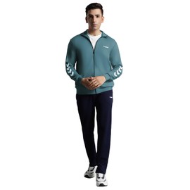 hummel 205876 Men's Ensemble Promo Poly Track Suit, vert Flash/Blue Navy, XL EU