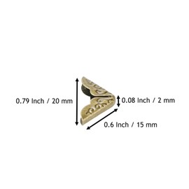 Mcredy 100 PCS Book Corner Protector,Metal Triangle Guard Edge Cover for Book Scrapbooking Albums Menus Notebooks Folders,Bronze
