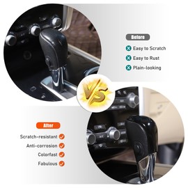 Heutamo Gear Shift Knob Cover Trim Protector Compatible with Nissan Pathfinder 2013 2014 2015 2016 2017 2018，Shift Knob Frame Cap Cover (Piano Black)