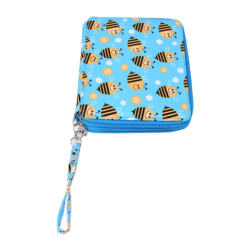 Pencil Storage Bag Bee Pattern High Capacity 127 Holes Multi