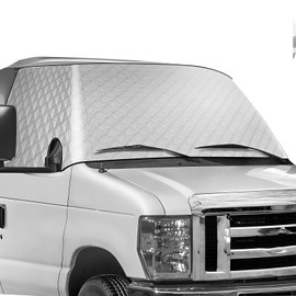 luolety Front Windscreen Wrap Cover for Ford Transit Custom 2012-2022, Waterproof Windshield External Thermal Front Window Cover Snow Ice Shield Dust Sun Screen Wrap Cover