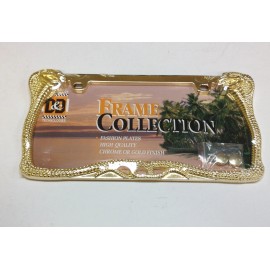 D&D COBRA GOLD METAL LICENSE PLATE FRAME  LPF-343G