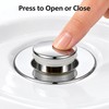 Pop-Up Bathroom Sink Drain Stopper with Hair Catcher Filter, Push-Button