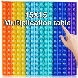 Multiplication Game Multiplication Tables Rainbow Education Popular fidgety Toys 15X15 Multiplication Tables, Math Learning Tools Multiplication Table Game Multiplication Division Flash Cards