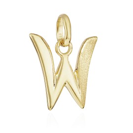 NKlaus Letter Pendant 333 Yellow Gold 8 Carat 14 x 10 mm Alphabet Amulet, Yellow Gold
