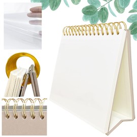 Photo Album Self Adhesive, DIY Scrapbook Album Family Memory Book White Page Scrap Book, Christmas Wedding Couples Birthday Presents (Beige)