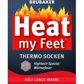 Brubaker 2 pairs of Heat my Feet thermal socks, darkblue, 43-46