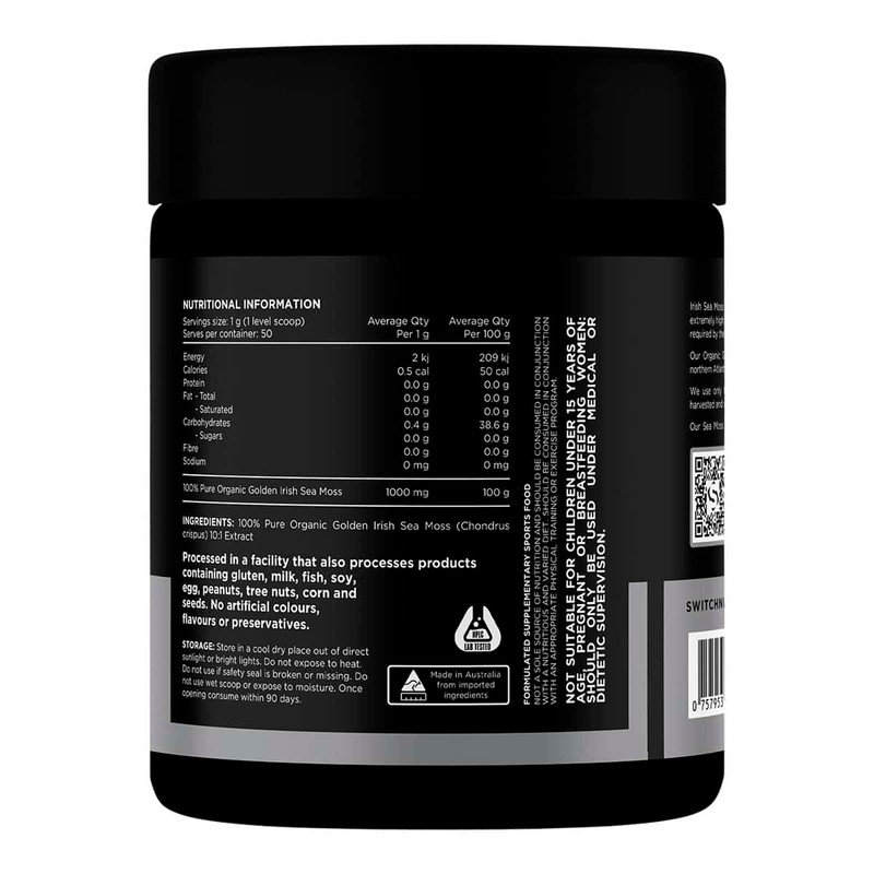Switch Nutrition Organic Irish Sea Moss, 50g