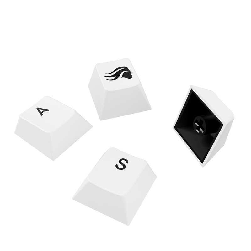 Glorious Gaming - GPBT Basics (PBT Keycaps), Classic White, No