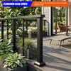 Aluminum Split Post Base Cover fit 3" Post, Decorative Square