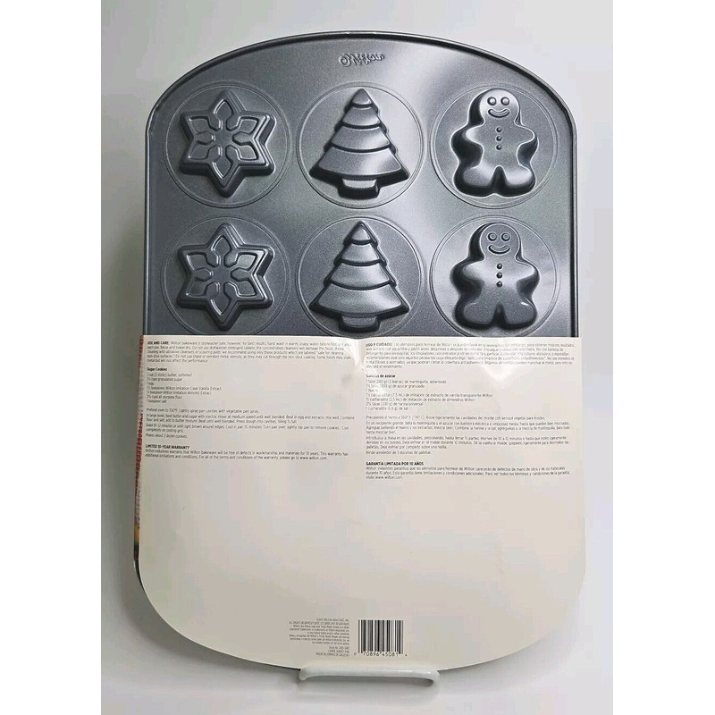 Wilton Non-Stick Cookie Pan - Holiday Icons 12 Cavity ~ NEW