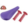 ALTA Purple Diamond Saddle & Red Star Grips BMX BIKES.
