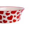 Petface Red Hearts Flared Ceramic Bowl for Cats