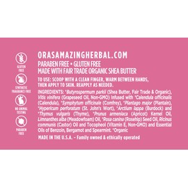 Natural Body Butter, Peppermint Body Butter, Vegan Hand Cream, Shea Butter Hand Repair, Ultra Healing Body Butter, Travel Size, 1 oz, Ora’s Amazing Herbal