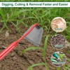 HARFINGTON 2pcs Garden Hoe 16.14" x 7" Steel Hoe Garden