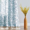 Treatmentex White Blue Curtains for Bedroom 72 inches Long Living