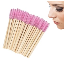 CONGGUAN 50Pcs Eyelash Extension Brush Applicator Disposable Eyelash Brushes Eyelash Spoolies Brush Eyelash Brush Pack Mascara Wands for Lash Extensions Eyebrows Contouring and Makeup