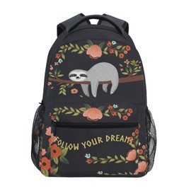 Funny Cute Sloth Backpack for Boys Girls Kids Animal Backpacks Cool Lighting Bookbags for 2nd 3rd 4th 5th 6th Grade Back to School Book Bag Gifts