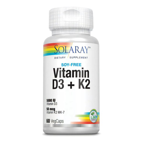 Solarey Vitamina D3 + K2 Solarey 60ct Sabor N/a