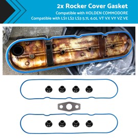 MAX COOL Rocker Cover Gasket Compatible with Holden Commodore LS1 LS2 LS3 5.7L 6.0L VT VX VY VZ VE - 2 Pack