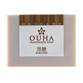 Okinawa Handmade Facial Cleansing Soap, Brown Sugar, 3.5 oz (100 g) x 3 Pieces, Natural Moisturizing, Brown Sugar, Deep Sea Water, Synthetic Coloring, No Preservatives Additive